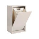 Sieninis šviesiai pilkos spalvos skalbinių krepšys Laundry Box – ReCollector