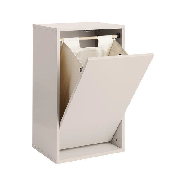 Sieninis šviesiai pilkos spalvos skalbinių krepšys Laundry Box – ReCollector