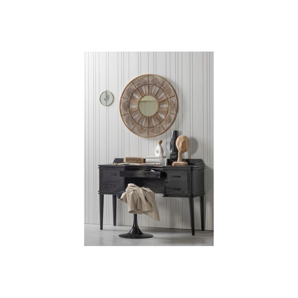 Sieninis veidrodis su bambukiniu rėmu ø 76 cm Obi – WOOOD-image-1