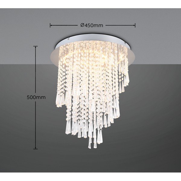 Lubinis šviestuvas sidabrinės spalvos LED ø 45 cm Pomp – Reality-image-2