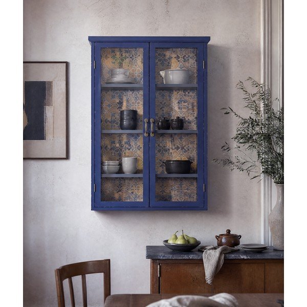 Iš kėnio masyvo vitrina mėlynos spalvos 81x122x22 cm Hazem – Bloomingville-image-3