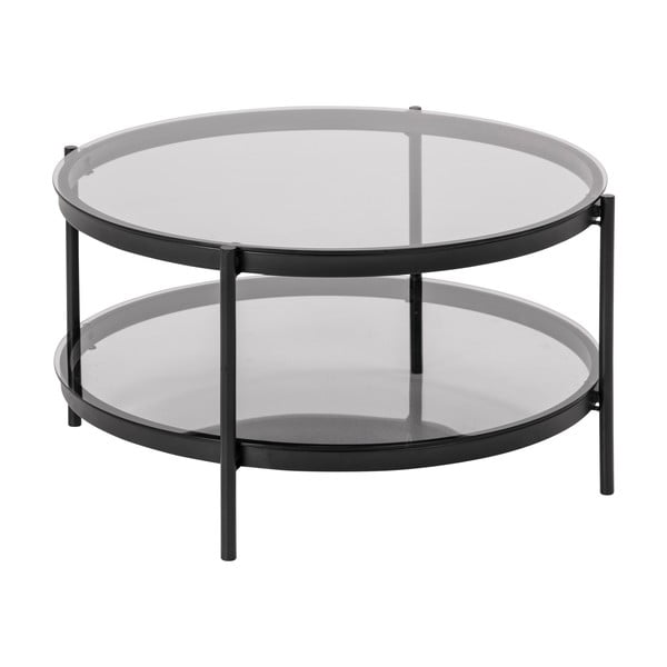 Apvalus kavos staliukas su stikliniu stalviršiu ø 79 cm Bayonne - Actona-image-4