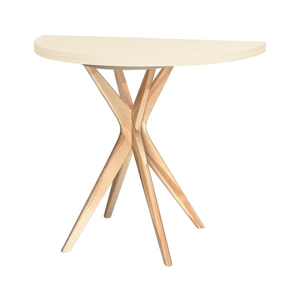 Apvalios formos prailginamas valgomojo stalas 45x90 cm Jubi – Ragaba