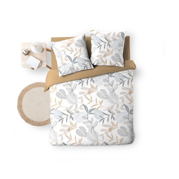 Dvigulė/itin ilga patalynė geltonos spalvos/baltos spalvos 240x220 cm Kimberly – douceur d'intérieur