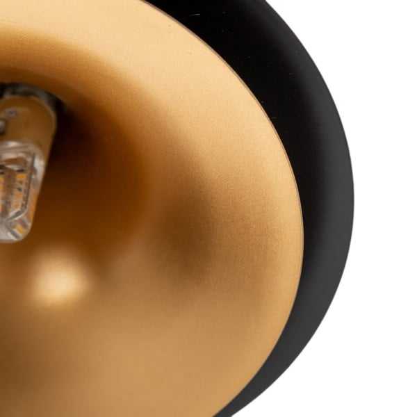 Kabantis šviestuvas juodos spalvos ø 36 cm su metaliniu gaubtu – Ixia-image-1