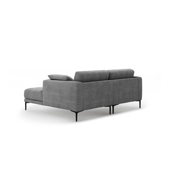 Pilkos spalvos kampinė sofa (su dešiniuoju kampu/su gultu) Bemy – Micadoni -image-2