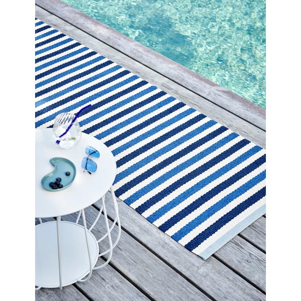 Mėlynos spalvos/kreminės spalvos lauko ir vidaus kilimas 70x120 cm Teo Denim – Pappelina-image-3