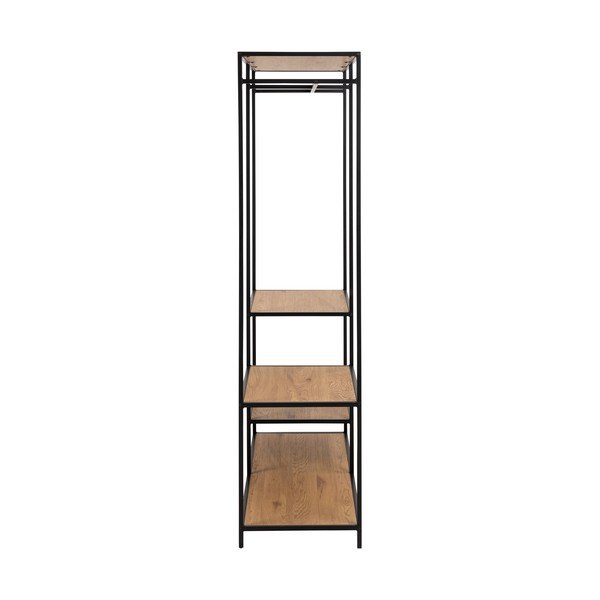 Atvira drabužių spinta natūralios spalvos iš ąžuolo 122x174 cm Seaford – Actona-image-3