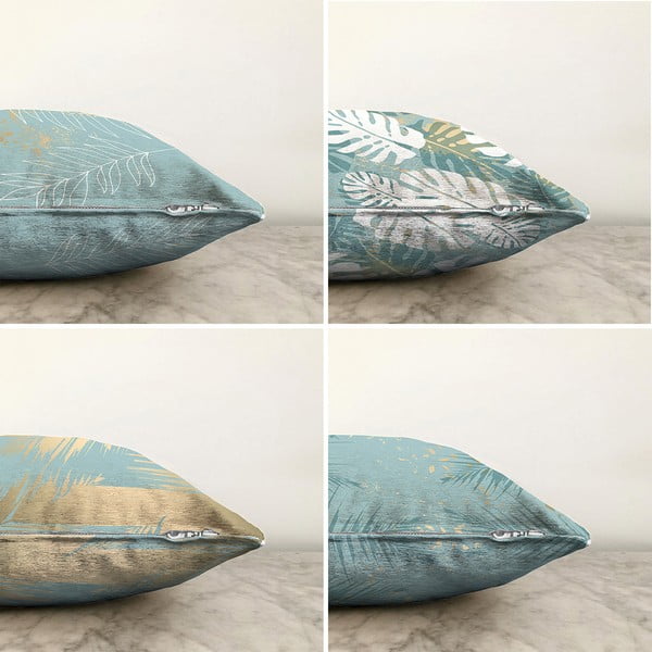 4 pagalvėlių užvalkalų rinkinys Minimalist Cushion Covers Lagoon, 55 x 55 cm-image-2