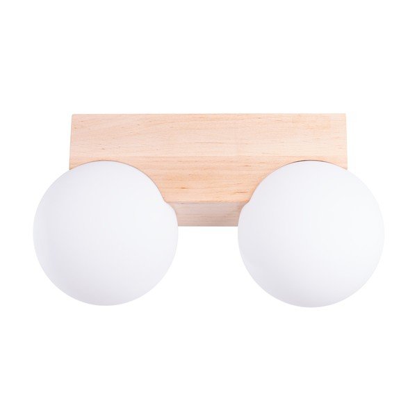 Baltos spalvos/natūralios spalvos lubinis šviestuvas ø 12 cm su stiklo gaubtu Solum – Sollux