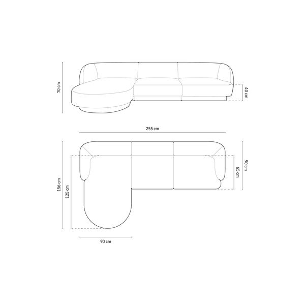 Tamsiai žalia kampinė sofa (dešinysis kampas) Miley - Micadoni Home-image-4