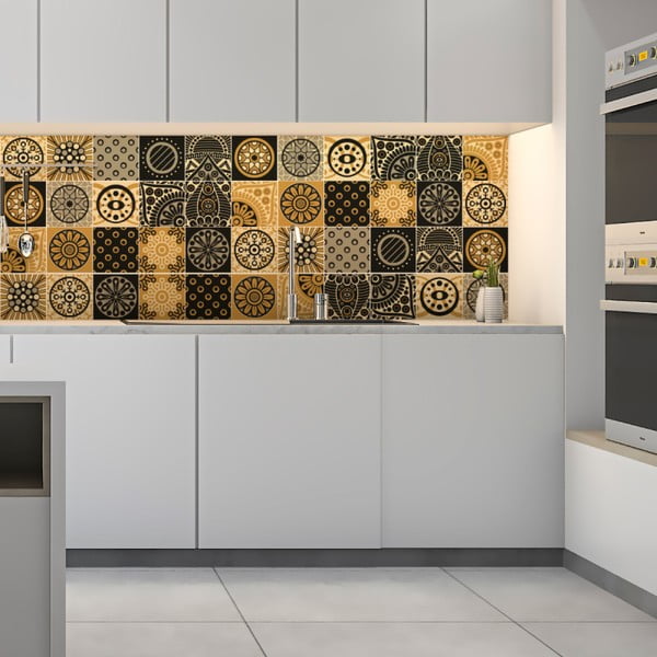 15 sieninių lipdukų rinkinys Ambiance Azulejos Tiles San Chuan, 10 x 10 cm-image-1