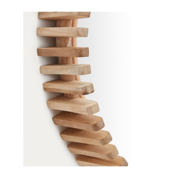 Sieninis veidrodis su medžio masyvo rėmu ø 60 cm Polke – Kave Home-image-3