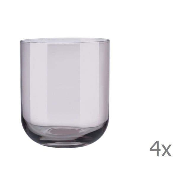 4 violetinių stiklinių rinkinys "Blomus Mira", 350 ml