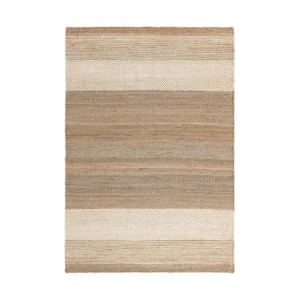 Apverčiamas/rankų darbo iš džiuto kilimas baltos spalvos/smėlio spalvos 200x300 cm Cedar – Asiatic Carpets