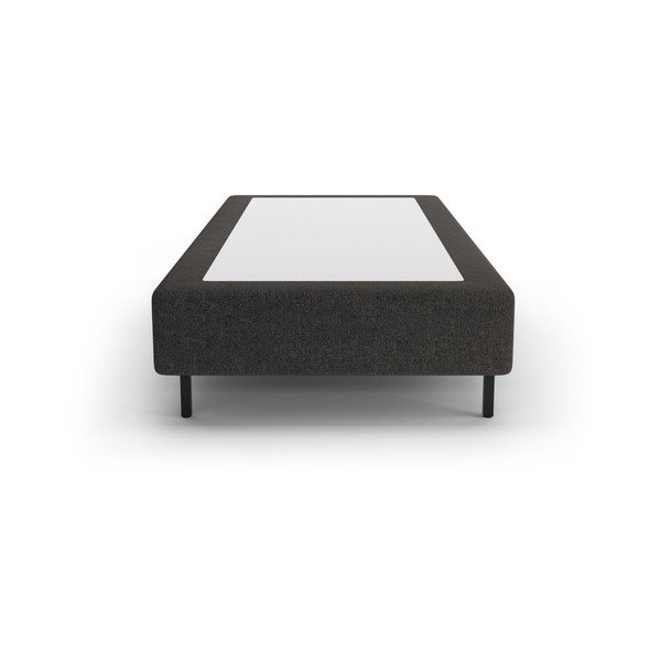 Juodos spalvos viengulė lova audiniu dengta be galvūgalio 90x200 cm Whale – Micadoni -image-2