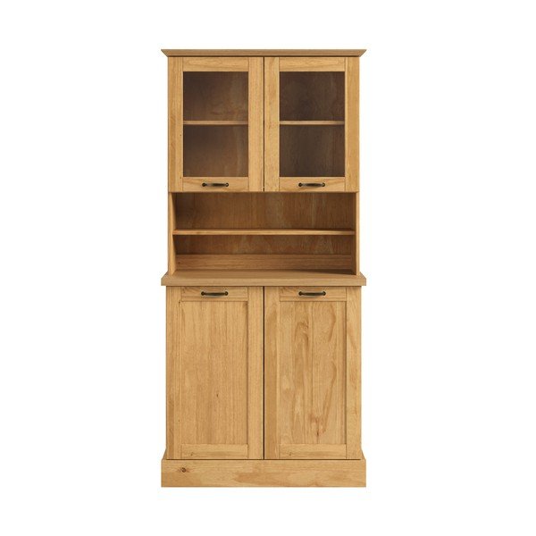 Šviesios natūralios spalvos iš pušies masyvo vitrina 86x181,5x37 cm Teramo – Støraa