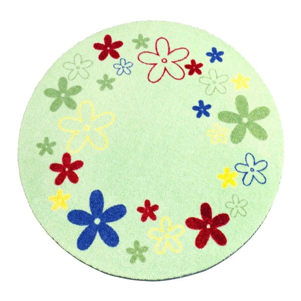Vaikiškas žalias kilimas "Zala Living Flower", ⌀ 100 cm