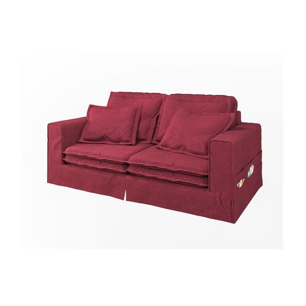 Raudonos spalvos sofa 196 cm Nora – Ropez-image-2