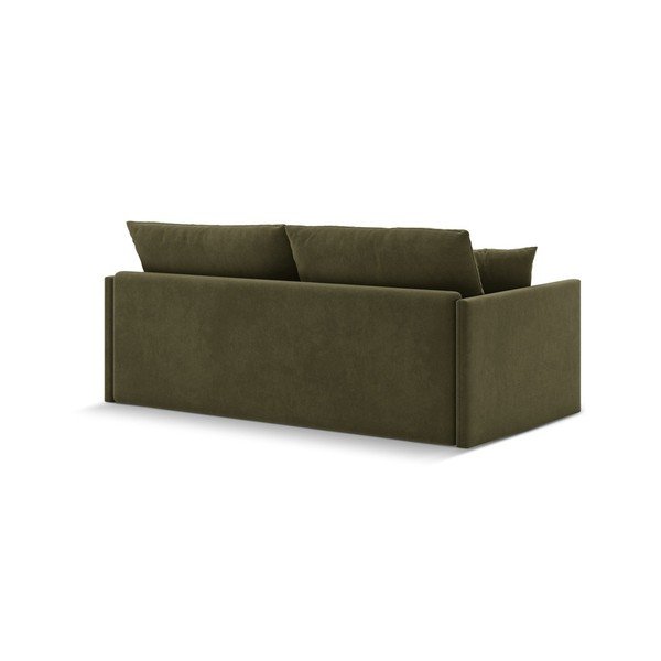 Žalios spalvos sulankstoma sofa iš velveto 209 cm Shannon – Cosmopolitan Design-image-4