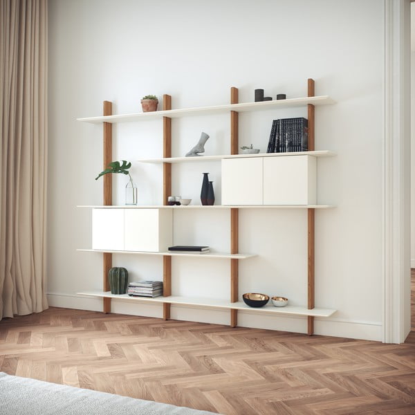 Baltos spalvos spinta su ąžuolo medienos konstrukcija Tenzo Bridge-image-3