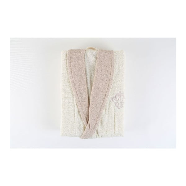 Smėlio spalvos 100% medvilnės chalatas Greg, M/L dydis-image-1