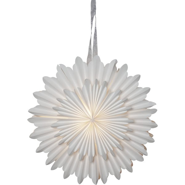 Šviečianti dekoracija baltos spalvos su Kalėdų motyvu Crystal – Star Trading