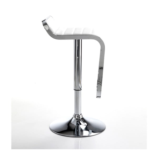 Baro taburetė baltos spalvos/sidabrinės spalvos 67 cm Snappy – Tomasucci-image-2