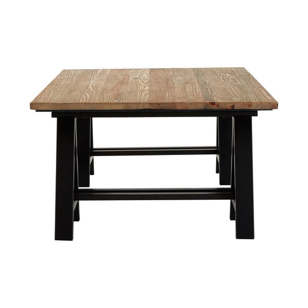 Kavos staliukas natūralios spalvos su pušies masyvo stalviršiu 80x140 cm Hampstead – Premier Housewares-image-2