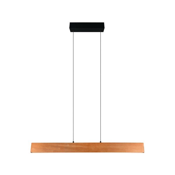 Natūralios spalvos kabantis šviestuvas LED su mediniu gaubtu Edgewood – Trio