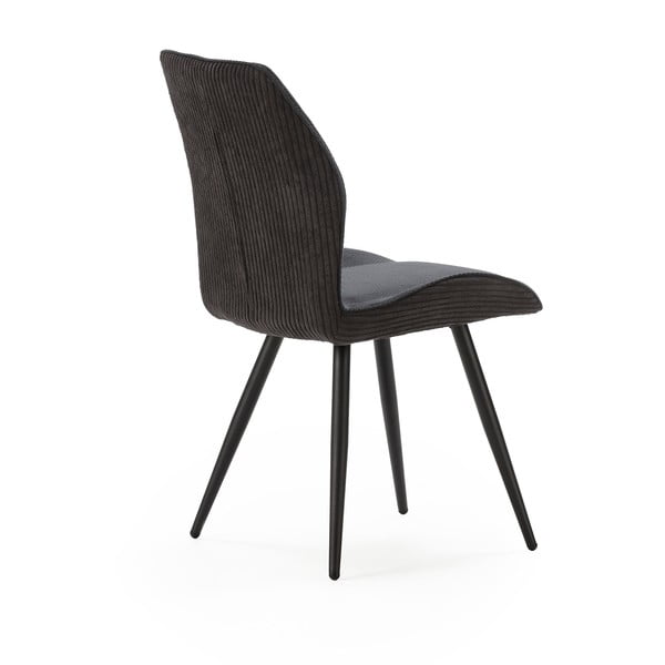 Iš velveto valgomojo kėdės juodos spalvos 2 vnt. Adaya – Marckeric-image-4