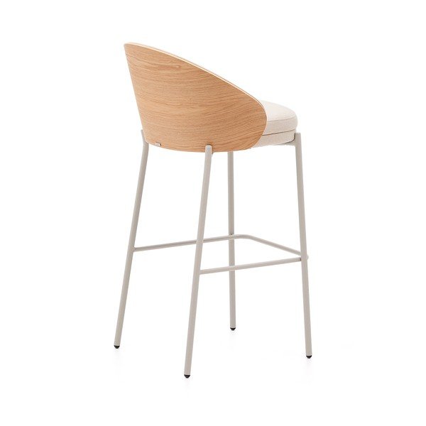 Smėlio spalvos/šviesios natūralios spalvos baro taburetė (sėdynės aukštis 77 cm) Eamy – Kave Home-image-3