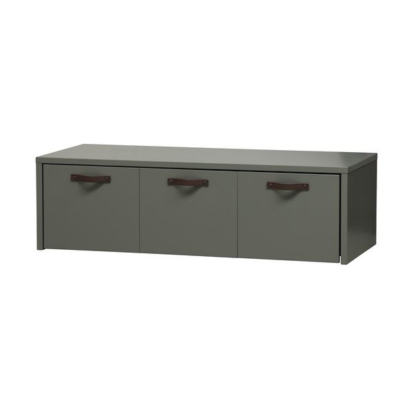 Vaikiška komoda iš pušies masyvo žalios spalvos/pilkos spalvos 120x36 cm Stage – vtwonen-image-2