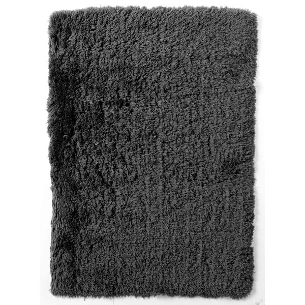 Tamsiai pilkas rankomis siūtas kilimas Think Rugs Polar PL Charcoal, 80 x 150 cm