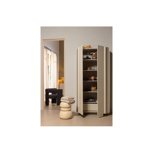 Spintelė kreminės spalvos iš pušies masyvo 101x210 cm Basu – WOOOD-image-1