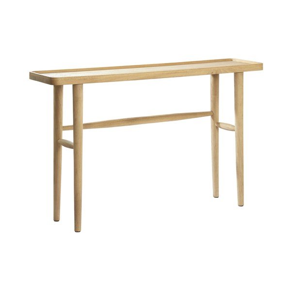Natūralios spalvos iš mango masyvo konsolinis staliukas 30x120 cm Qiano – Light & Living