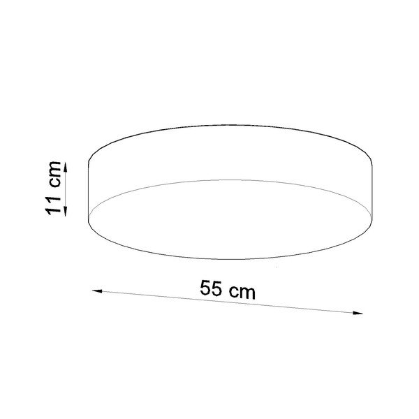 Sidabrinės spalvos lubinis šviestuvas ø 55 cm Atis – Sollux-image-3