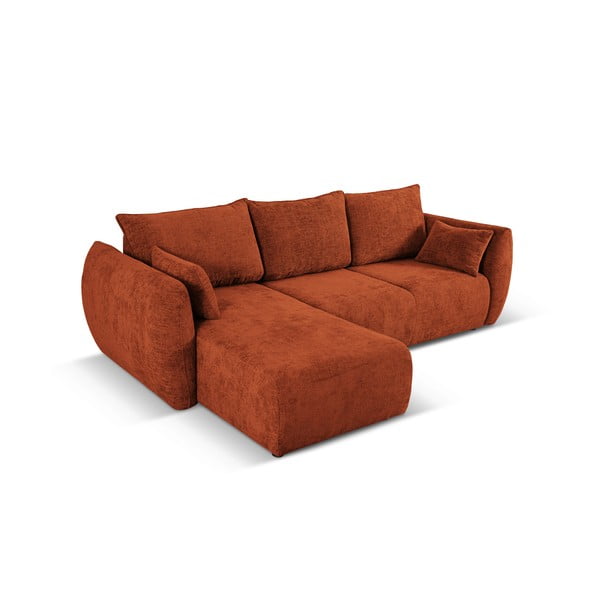 Kampinė sofa oranžinės spalvos (su kairiuoju kampu) Matera – Cosmopolitan Design-image-4