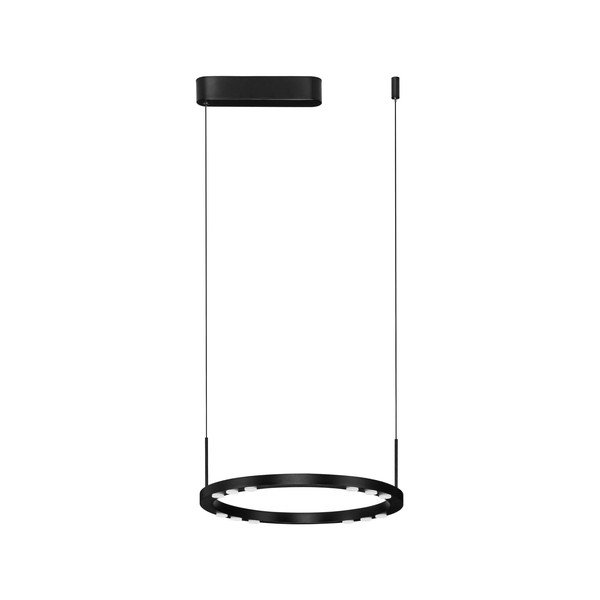 Matinės juodos spalvos iš aliuminio kabantis šviestuvas LED su pritemdymo funkcija ø 40 cm Lunette – Nova Luce