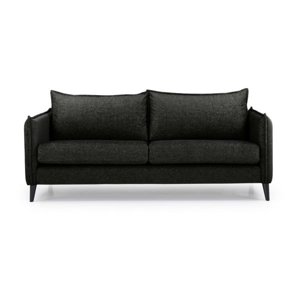 Juoda sofa Scandic Leo, 208 cm