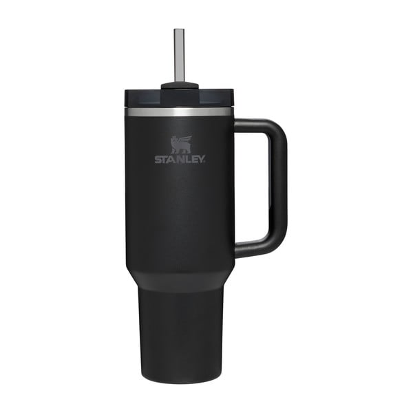Juodos spalvos iš nerūdijančio plieno su šiaudeliu termosas 1,18 l Quencher H2.0 FlowState Tumbler Black – Stanley