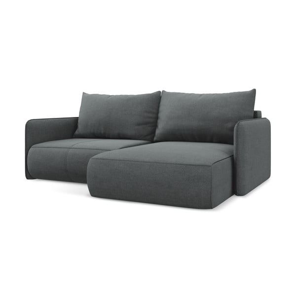 Pilkos spalvos sulankstoma/su sandėliavimo vieta kampinė sofa (su dešiniuoju kampu) Nanea – Makamii-image-3