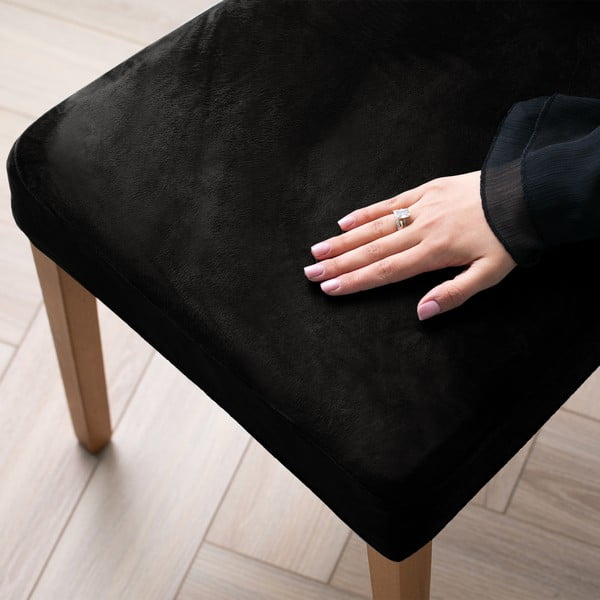 Juodos spalvos įtempiamas kėdei baldų apmušalas 48 cm Sento – Restilo-image-1