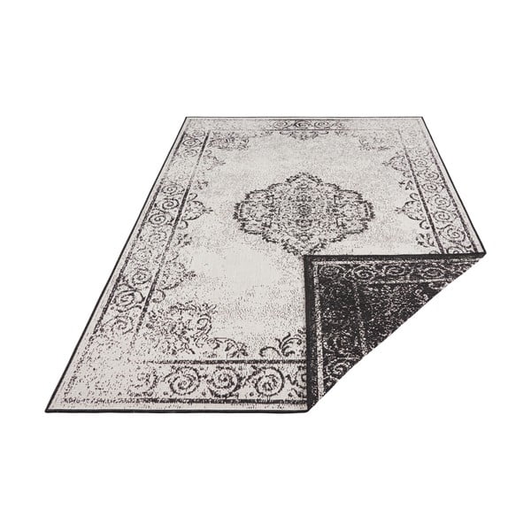 Juodos ir kreminės spalvos lauko kilimas NORTHRUGS Cebu, 200 x 290 cm-image-4