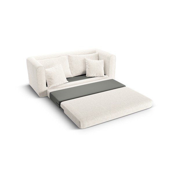 Baltos spalvos sulankstoma sofa 158 cm Lido – Micadoni -image-1