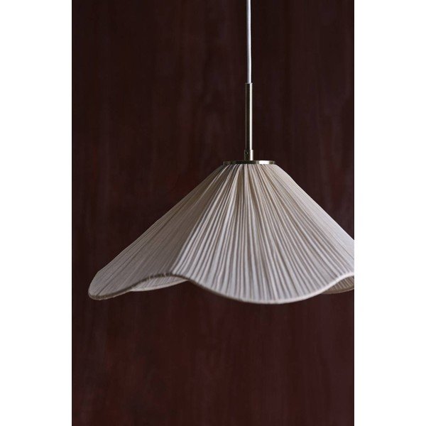 Kreminės spalvos iš tekstilės kabantis šviestuvas ø 50 cm Lunaria – Jotex-image-3