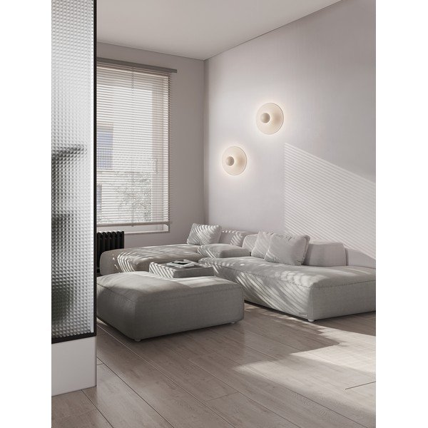 Baltos spalvos iš aliuminio sieninė lempa LED Edem – Nova Luce-image-1