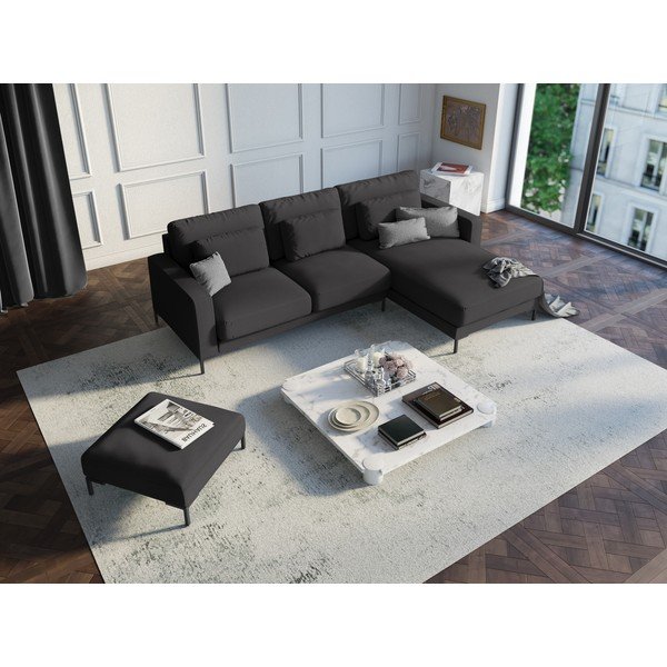 Tamsiai pilka kampinė sofa Interieurs 86 Seine, kampas dešinėje-image-1