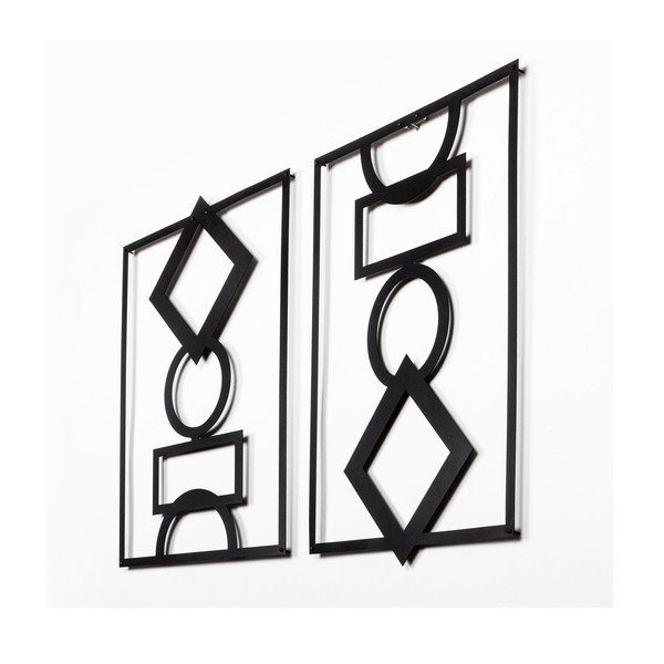 Iš metalo didelio formato sieninės dekoracijos 2 vnt. 42x57 cm – Wallity-image-3