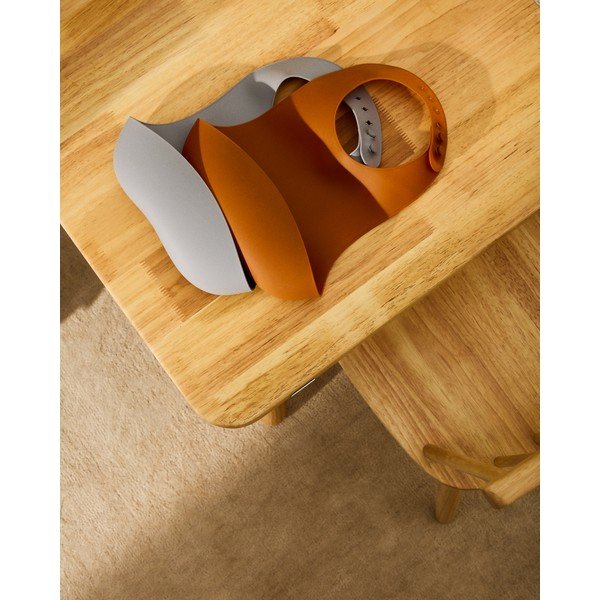 Oranžinės spalvos/pilkai mėlynos spalvos seilinukai vaikams 2 vnt. Lili – Kave Home-image-1